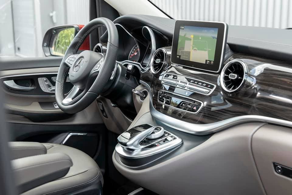 Interior of a premium private chauffeur vehicle